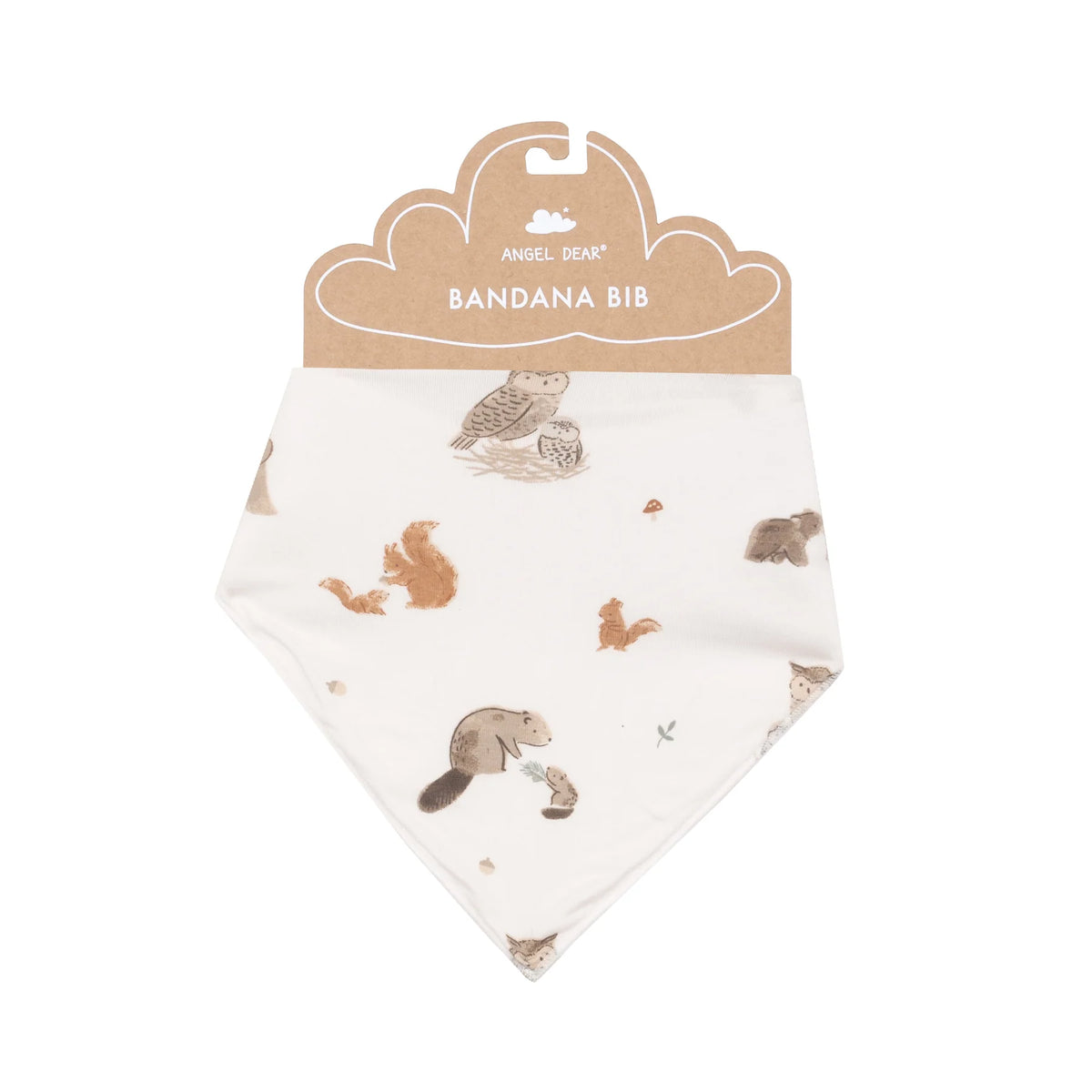 Mixed Woodland Animals Pink Bandana