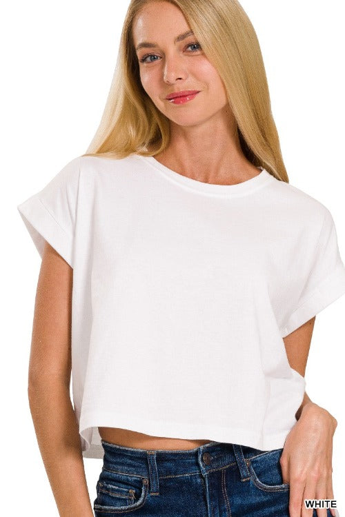 Cotton-Folded-Sleeve-Top