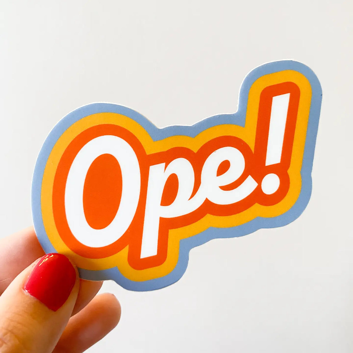 Ope! Retro Exclamation Vinyl Sticker