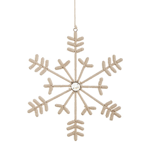 8.5&quot; Wrapped Snowflake Ornament