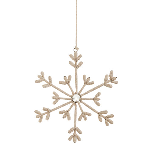 6.5&quot; Wrapped Snowflake Ornament