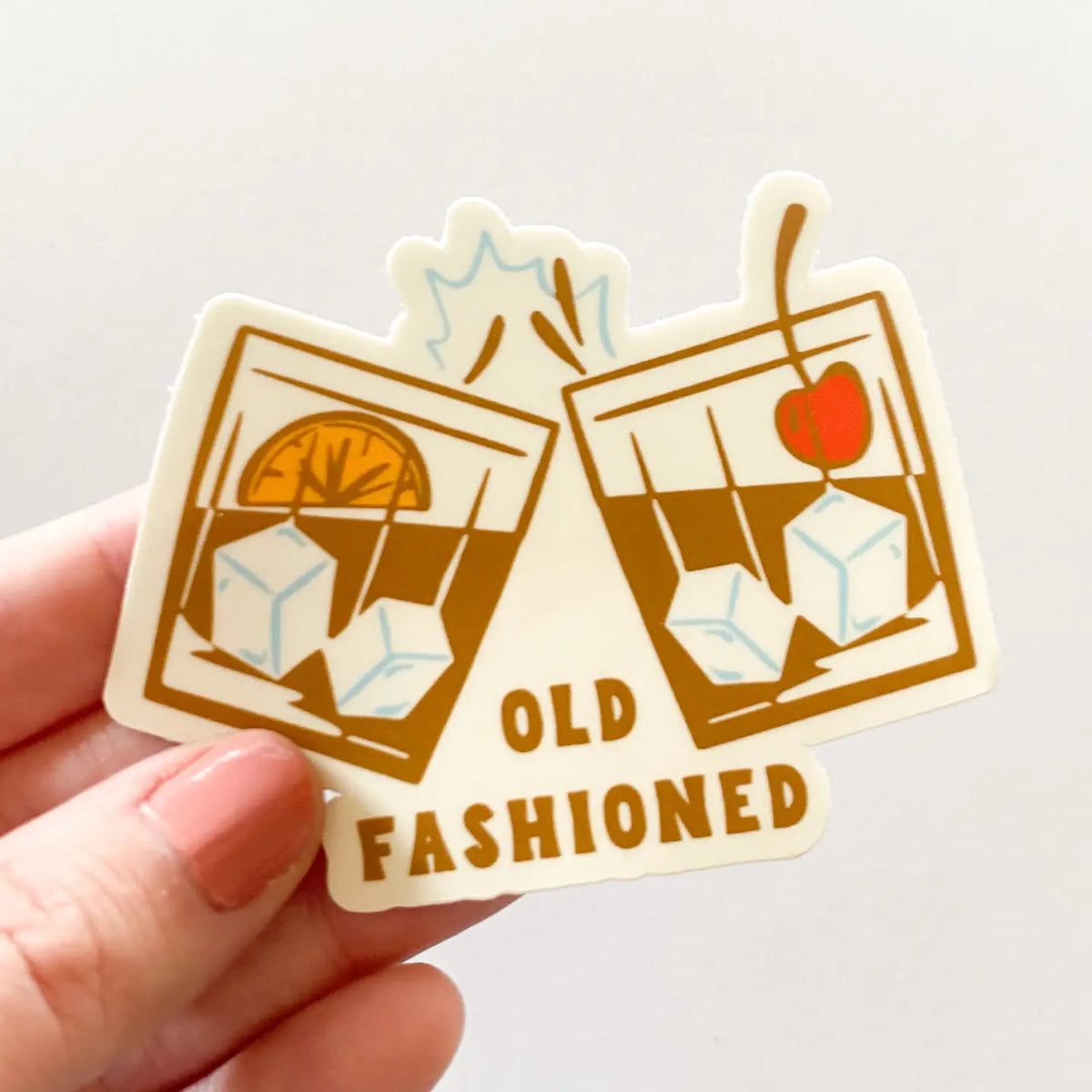 Old Fashioned Cheers Vinyl Sticker