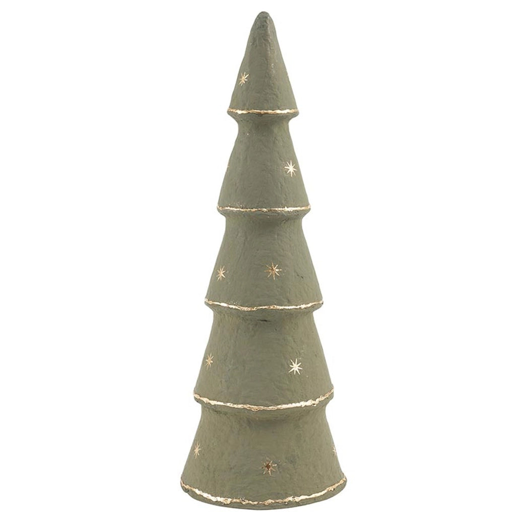 Paper Mache Tree-Forest Fog Gold Stars (Medium)