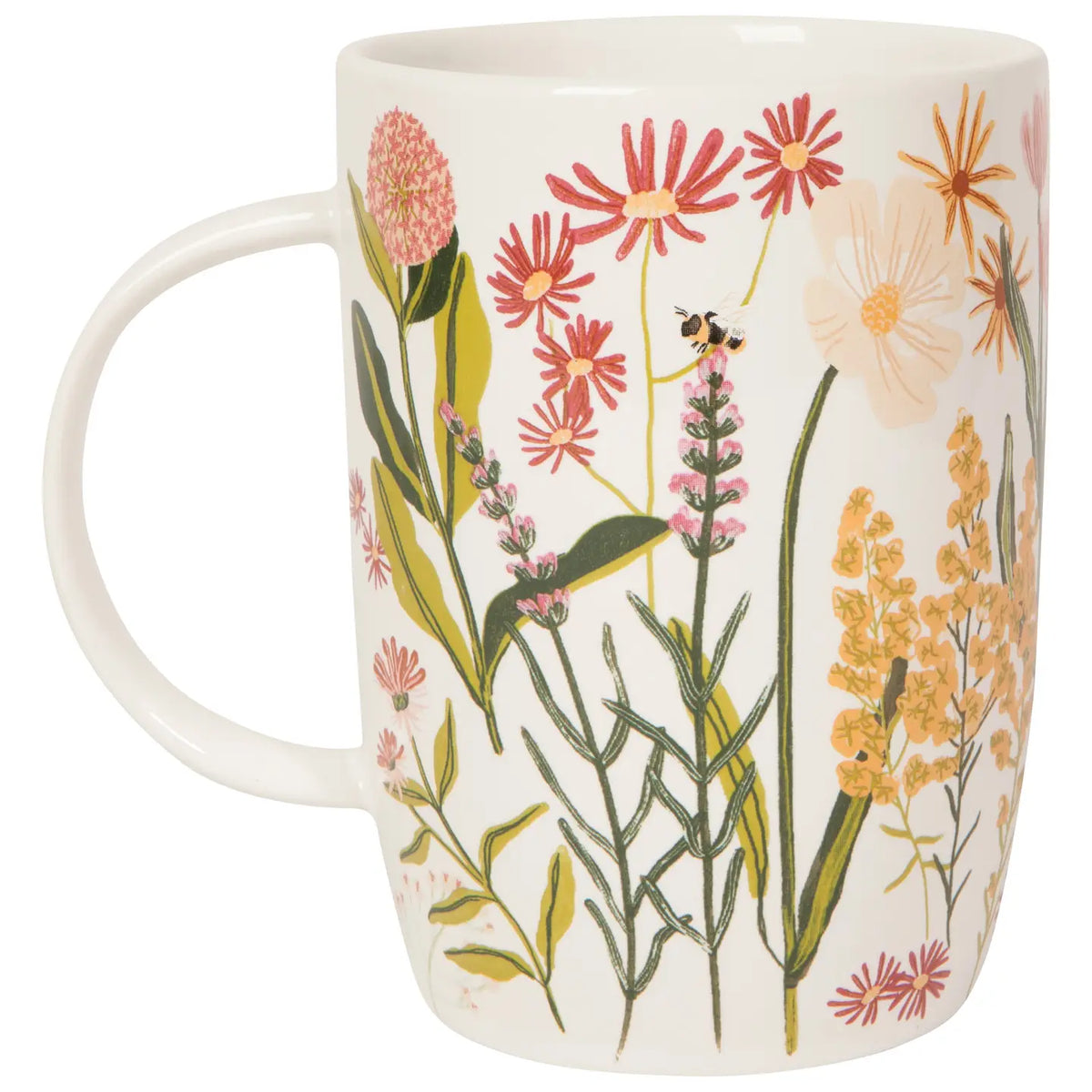 Tall Bees &amp; Blooms Mug