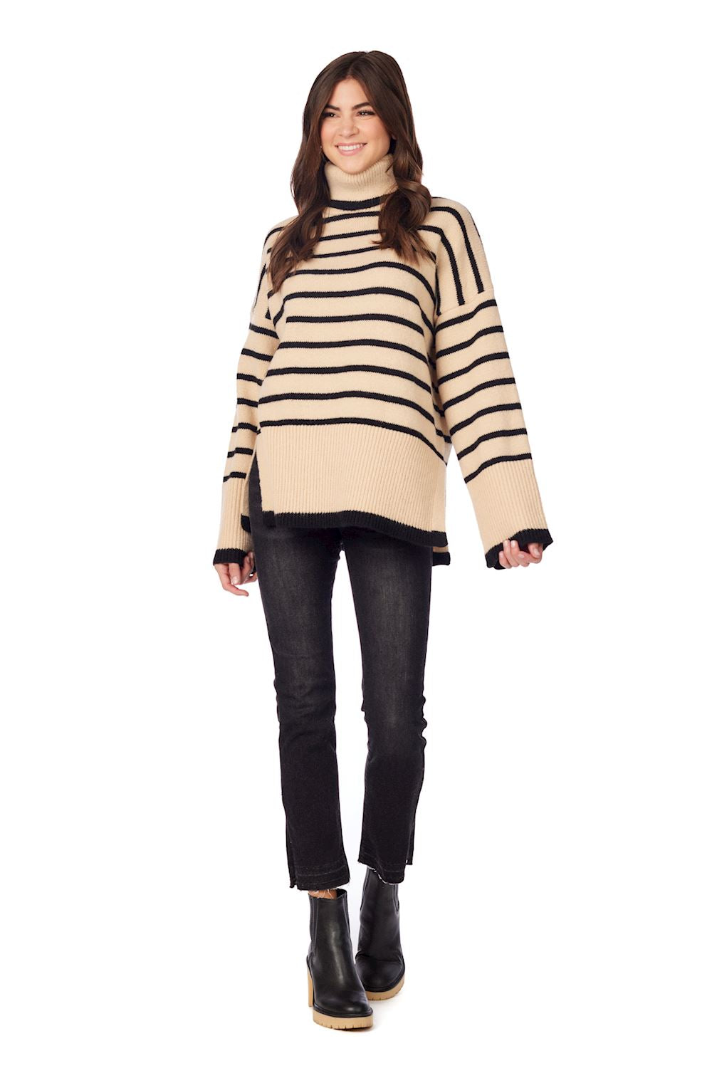 Tan Dunn Striped Sweater