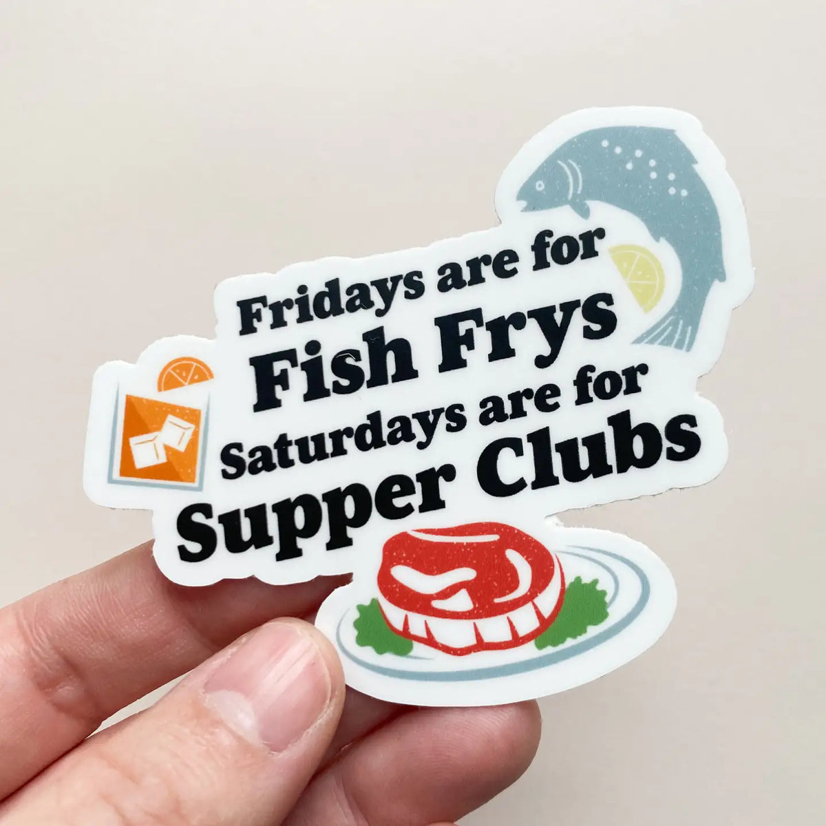 Fish Fry Supper Club Local Love Vinyl Stickers