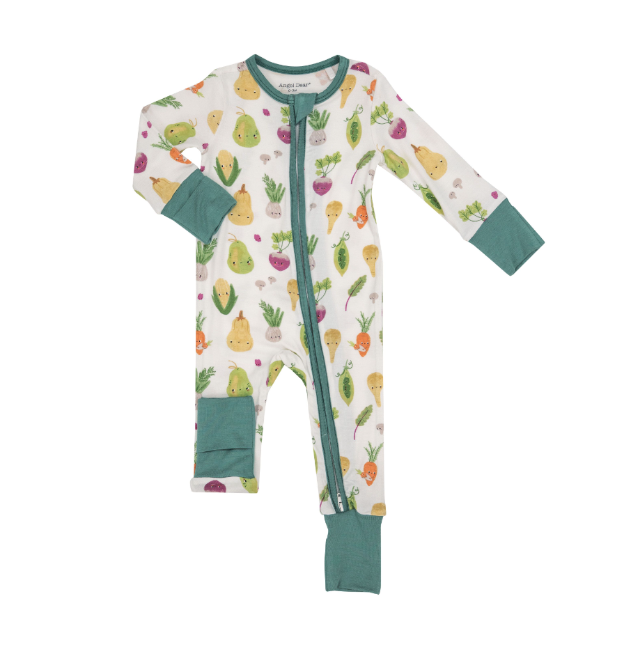 FARM-Baby Vegetables 2 Way Zipper Romper