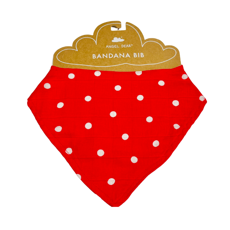 Polka Dot Red Bandana Bib