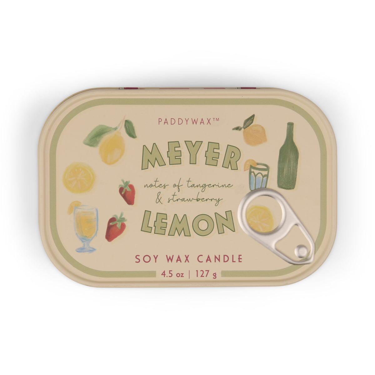 Bistro Printed Tin Candle