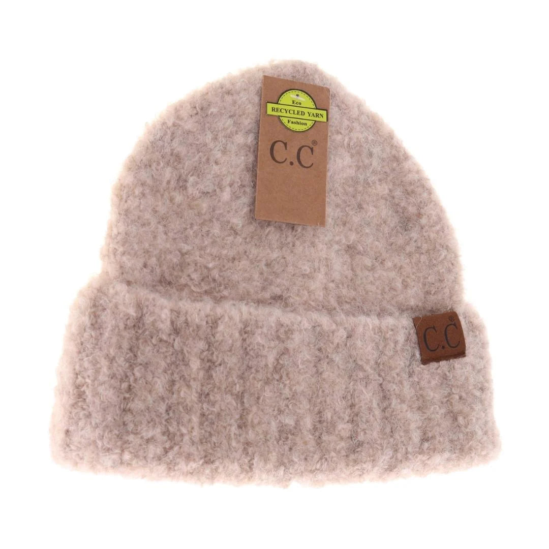 Mixed Tone Boucle Cuff CC Beanie