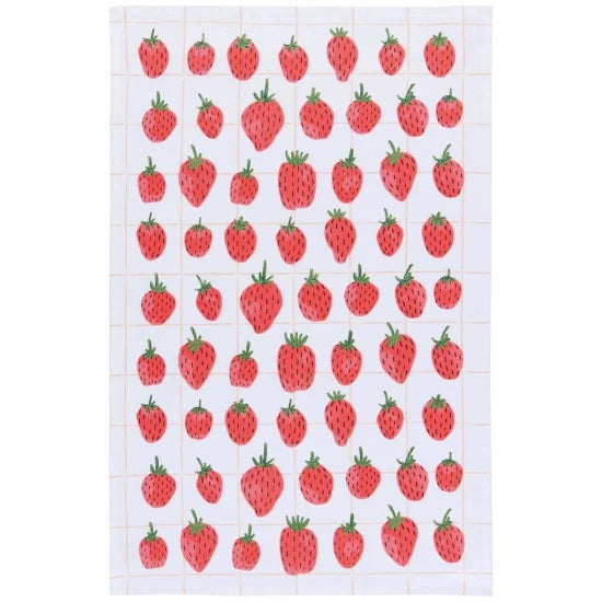 Berry Sweet Printed Cotton Dishtowel