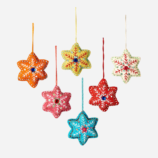 Embroidered Star Ornament