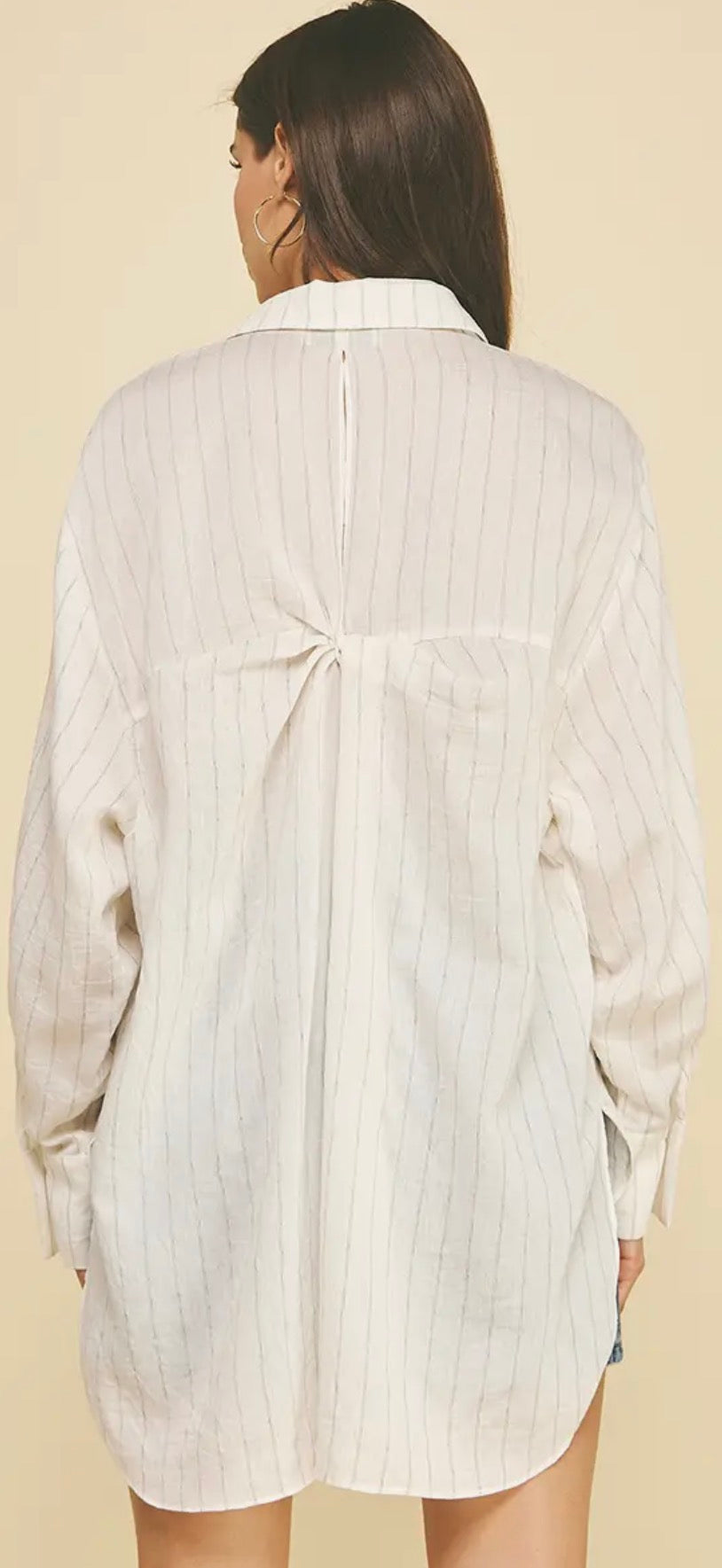 Button Down with Twist Back Detail