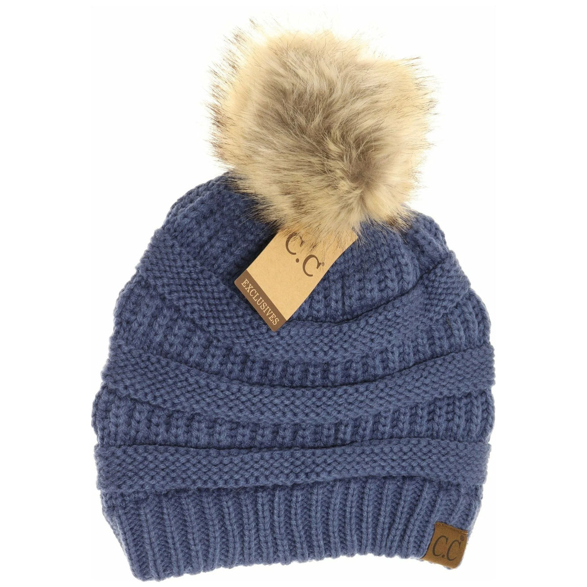 Fur Pom CC Beanie