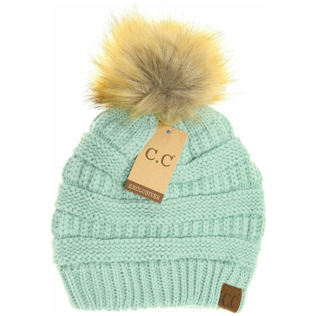 Fur Pom CC Beanie