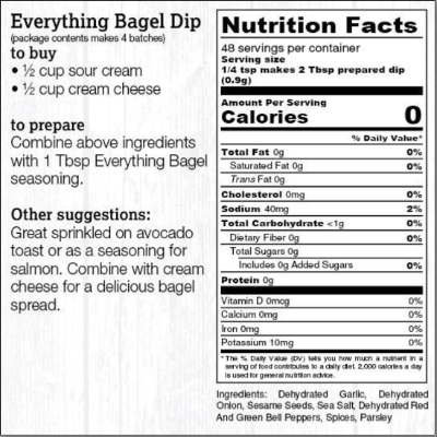 Everything Bagel Dip Mix