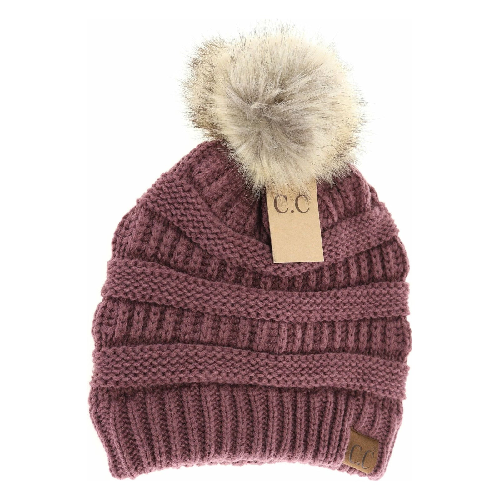 Fur Pom CC Beanie