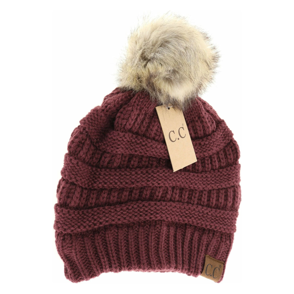 Fur Pom CC Beanie
