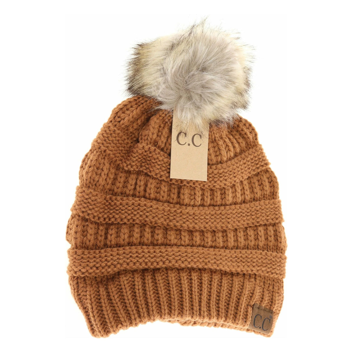 Fur Pom CC Beanie