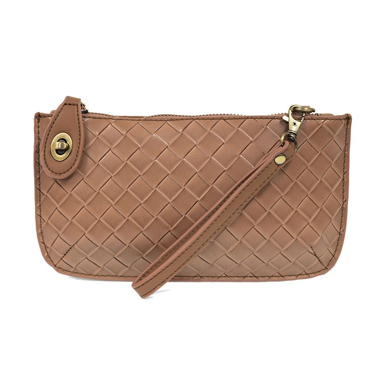 Woven Mini Crossbody Wristlet Clutch