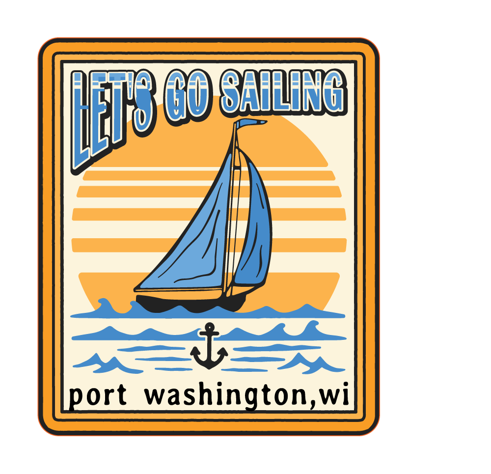 Let&#39;s Go Sailing PW Sticker