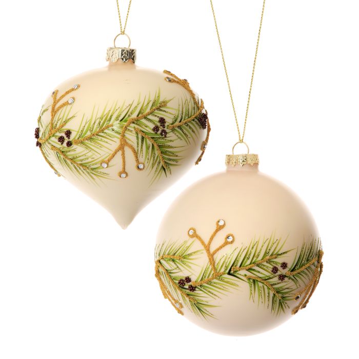 Glass Glitter Finial Ornament