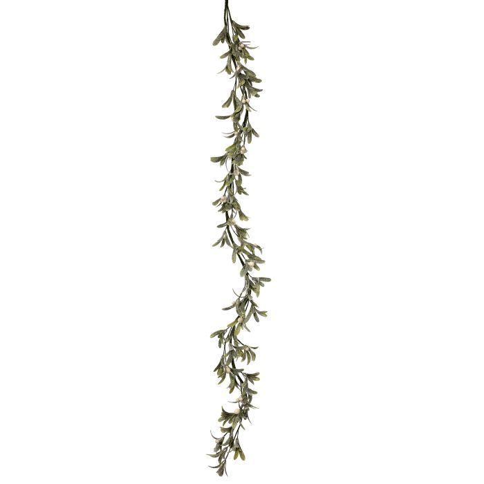 60&quot; Frosted Mistletoe Berry Garland