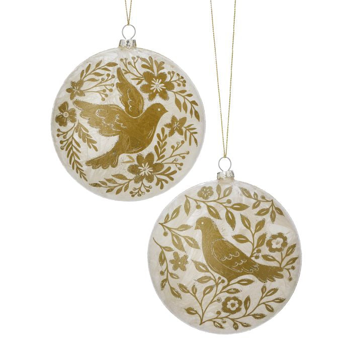 Glass Dove Ornament