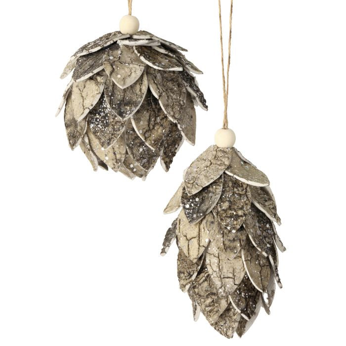 Foam Winter Cone Ornament