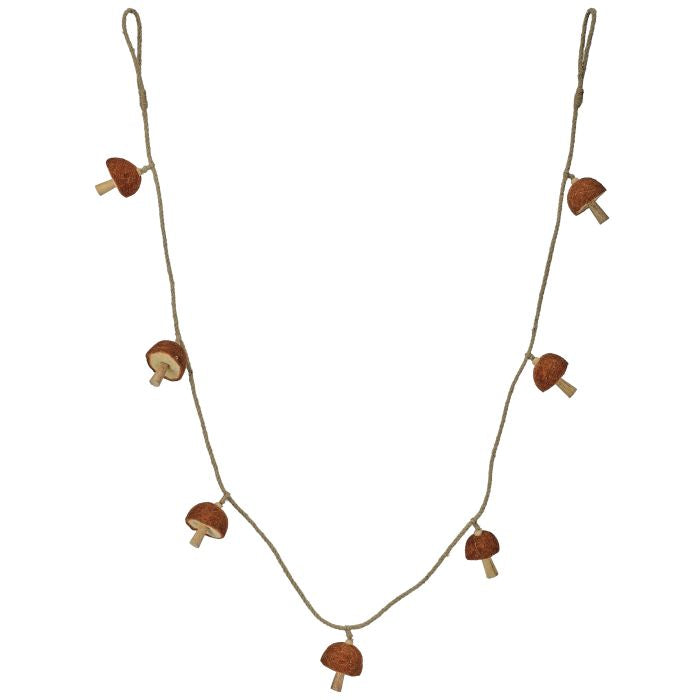 48" Felt/Wood Mushroom Garland