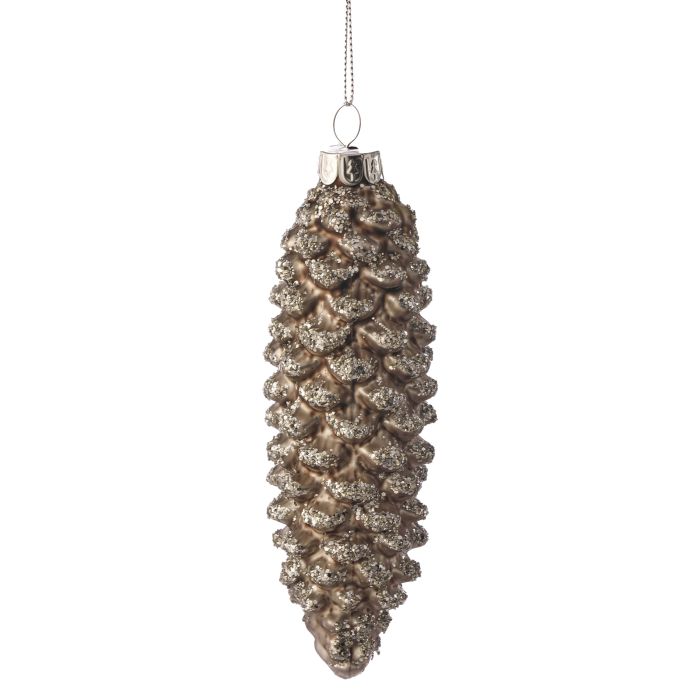 4.5" Glass Forest Pinecone Ornament