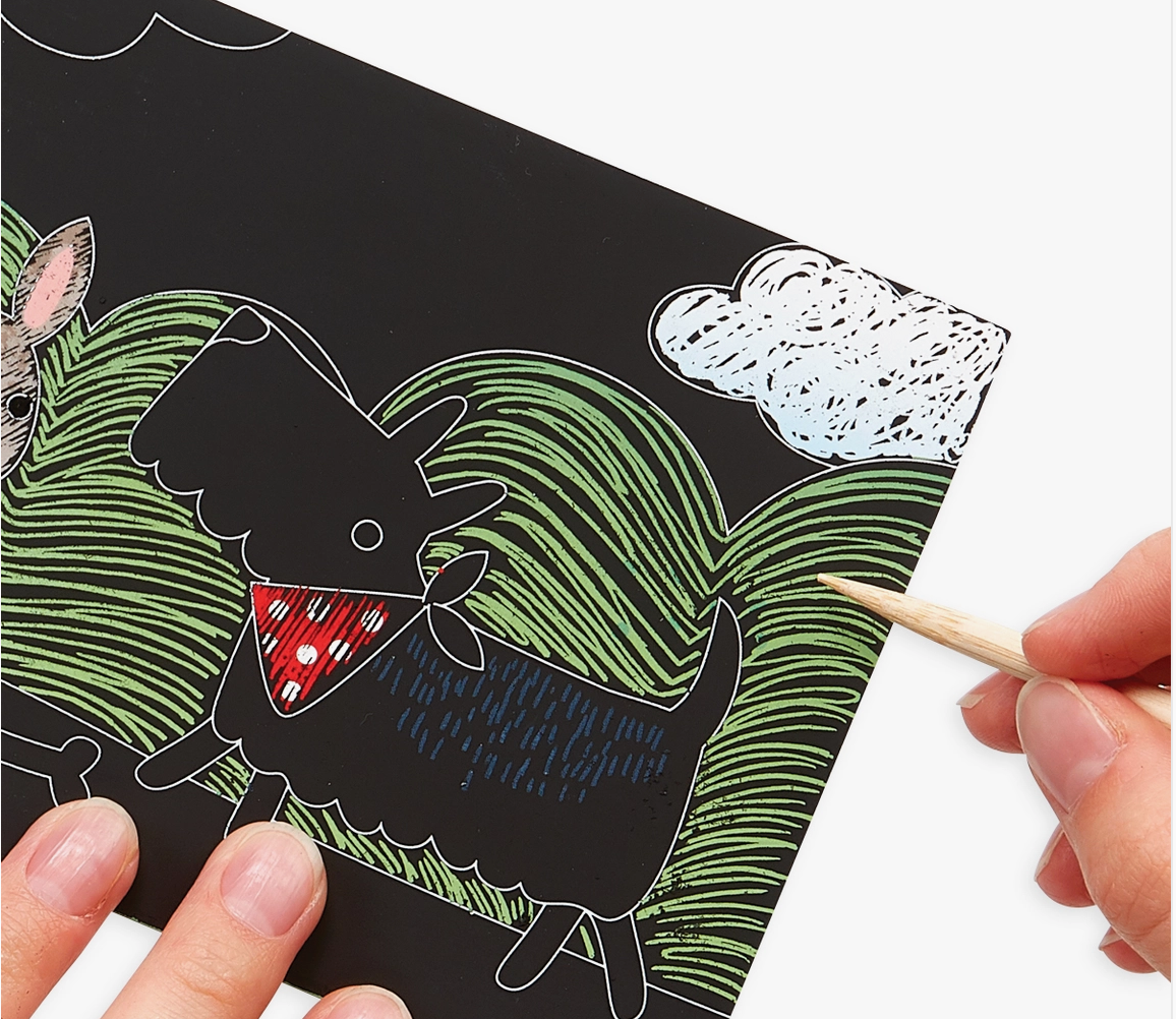 Mini Scratch &amp; Scribble Art Kit:Playful Pups