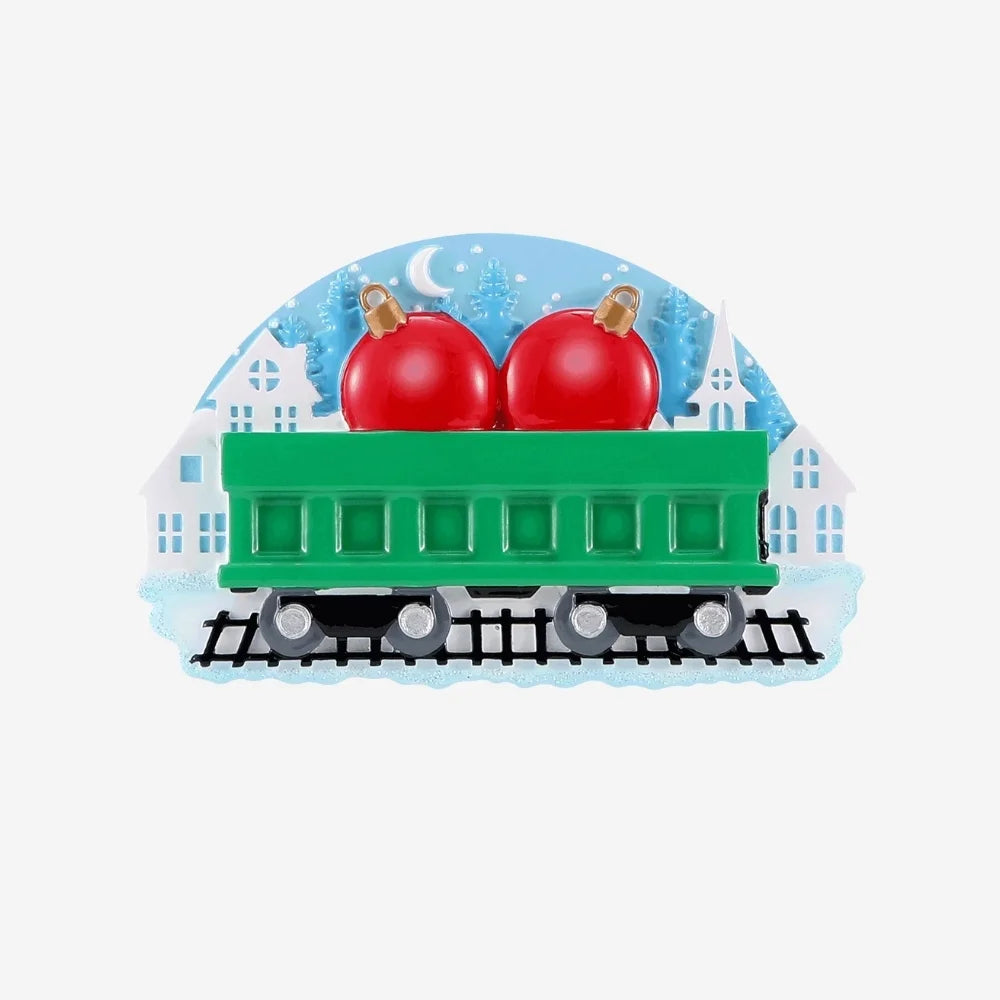 Christmas Train (Family of 2) Personalized Ornament