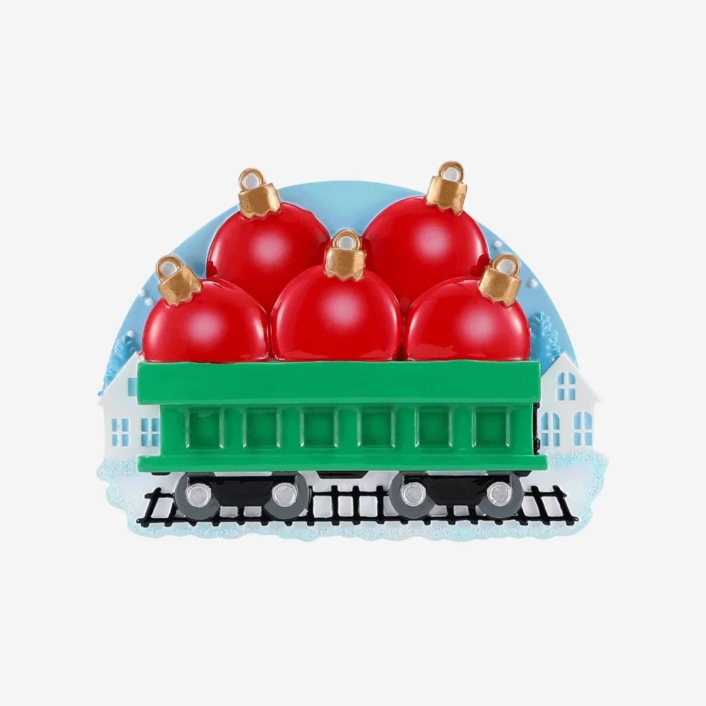 Christmas Train (Family of 5) Personalized Ornament