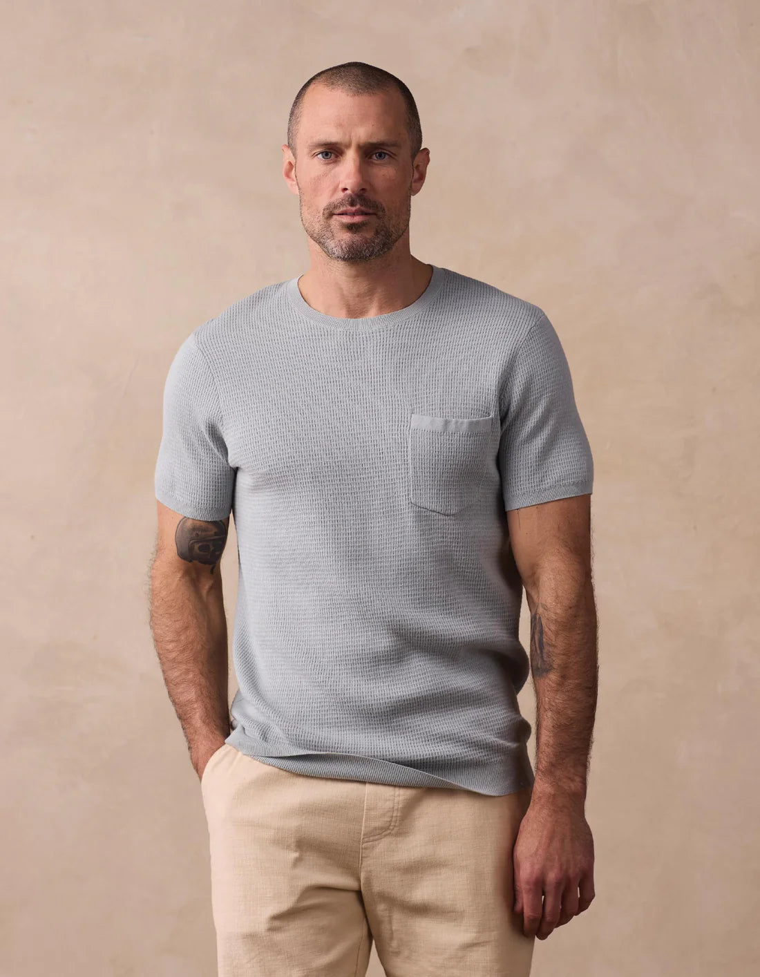 Waffle Knit Sweater Tee