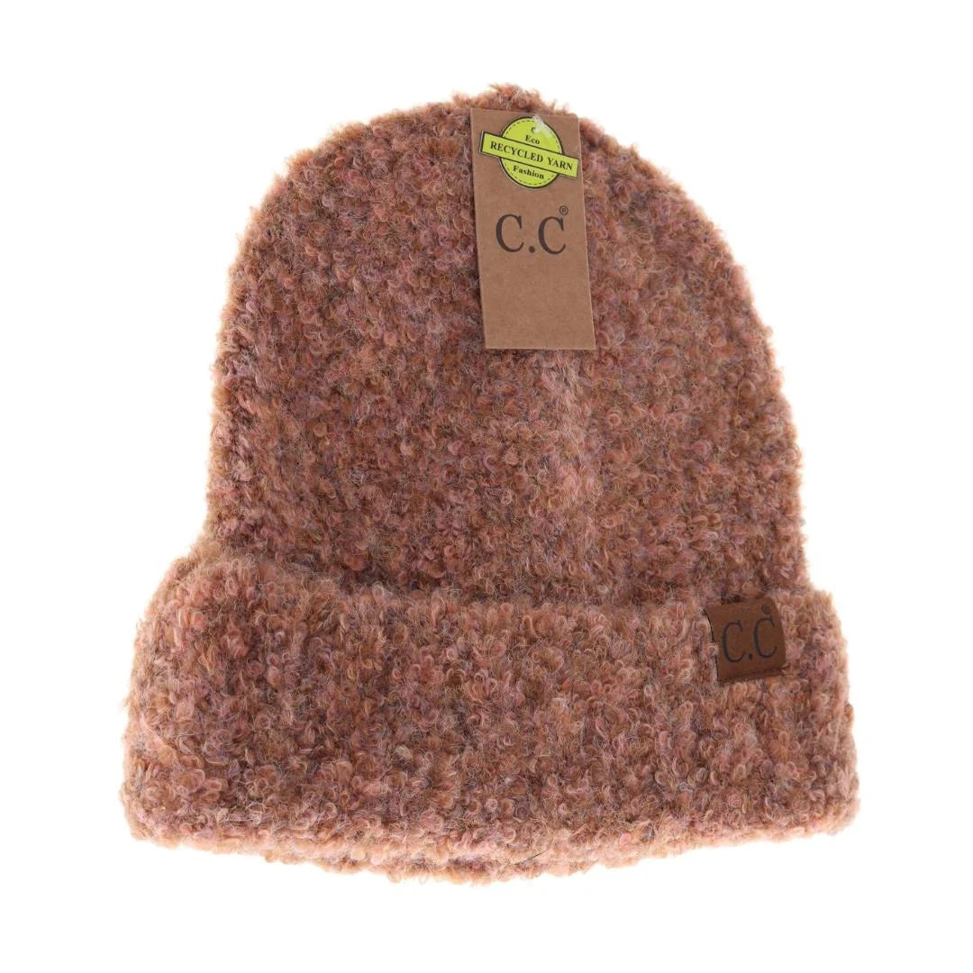 Mixed Tone Boucle Cuff CC Beanie