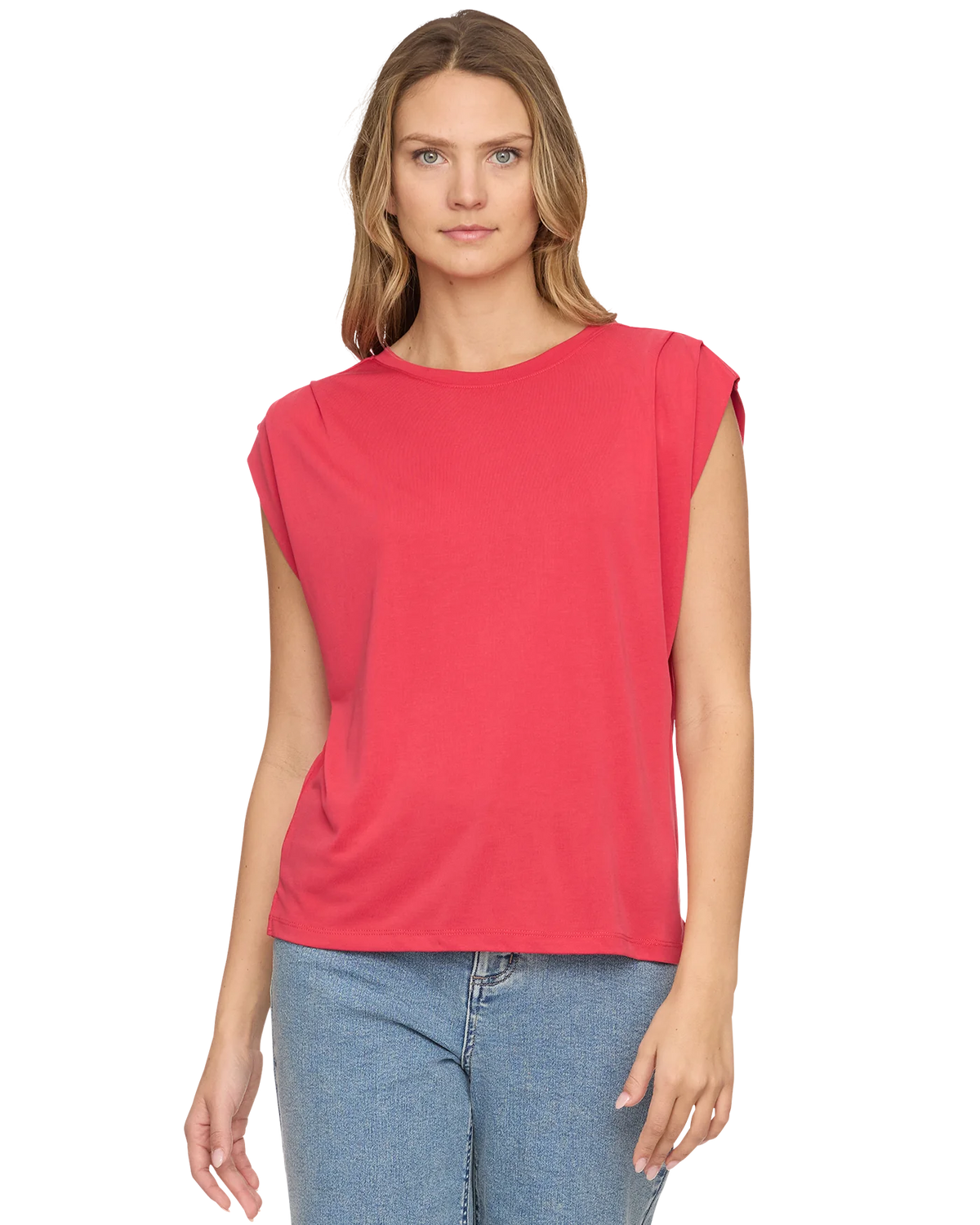 Fresno Pleated Sleeveless Tee