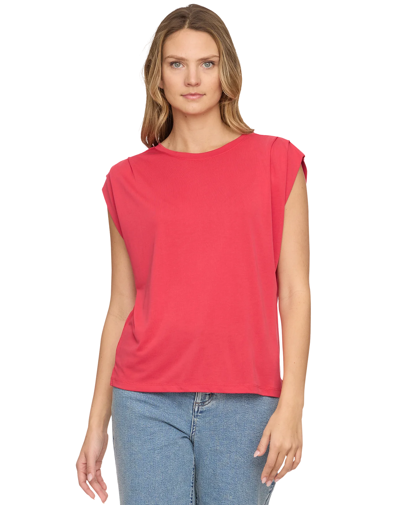 Fresno Pleated Sleeveless Tee