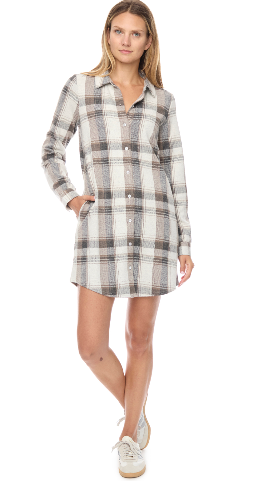 Lynden Knit Flannel Dress