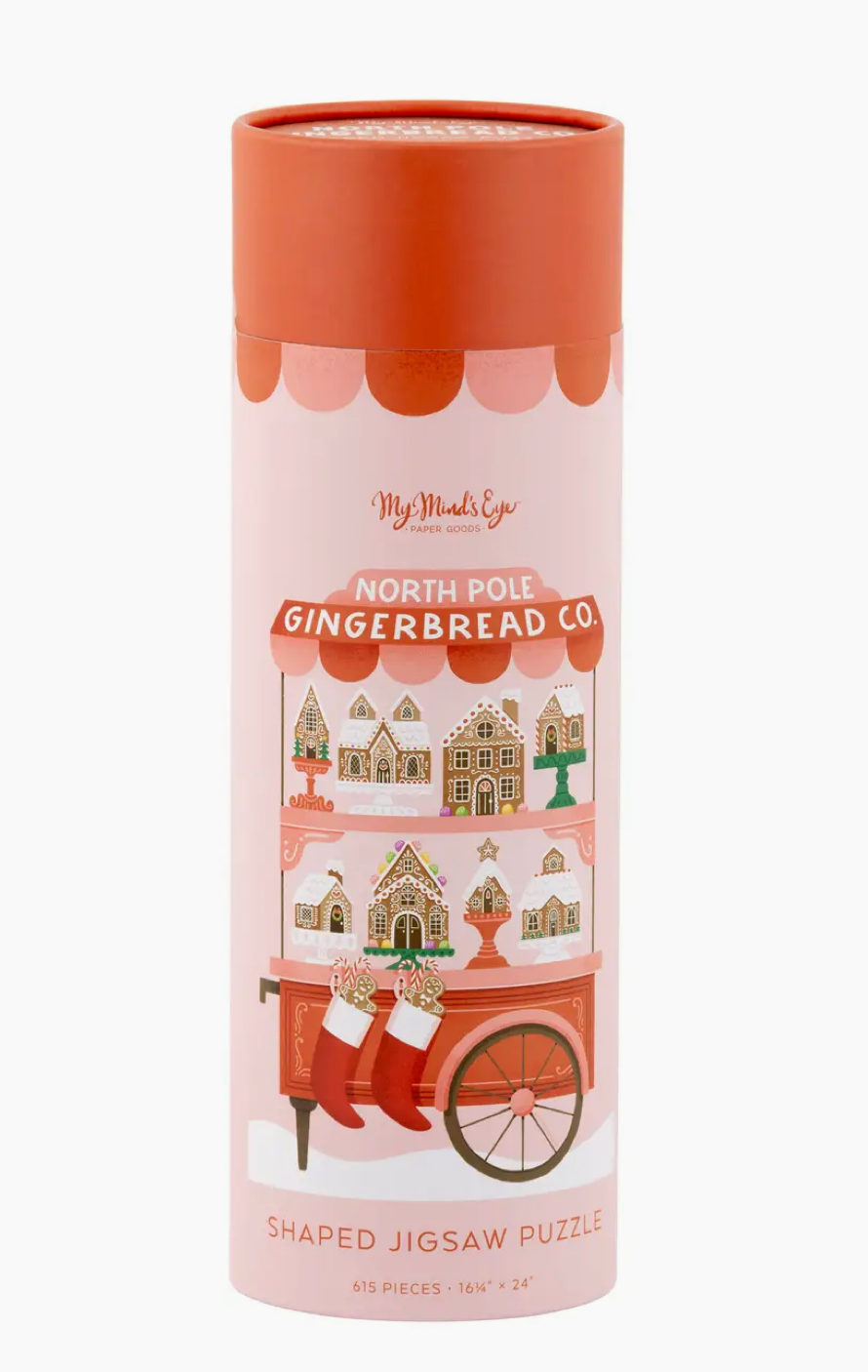 North Pole Gingerbread Co Shaped Christmas Puzzle