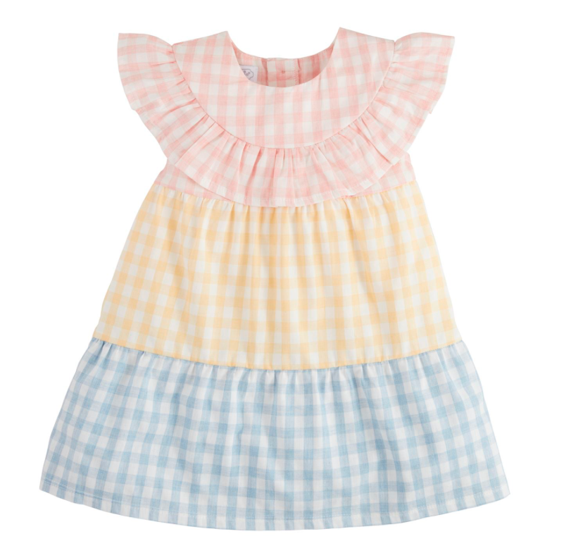 Mixed Gingham Dress