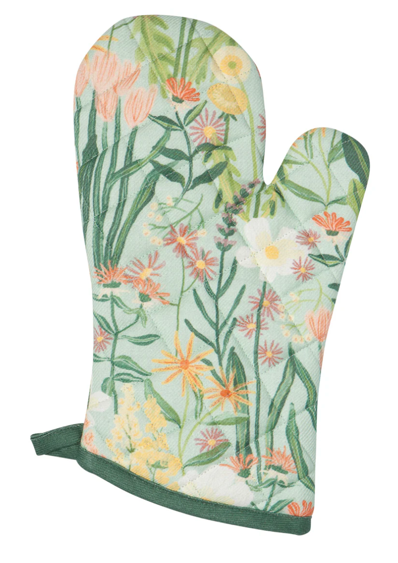 Bees &amp; Blooms Oven Mit
