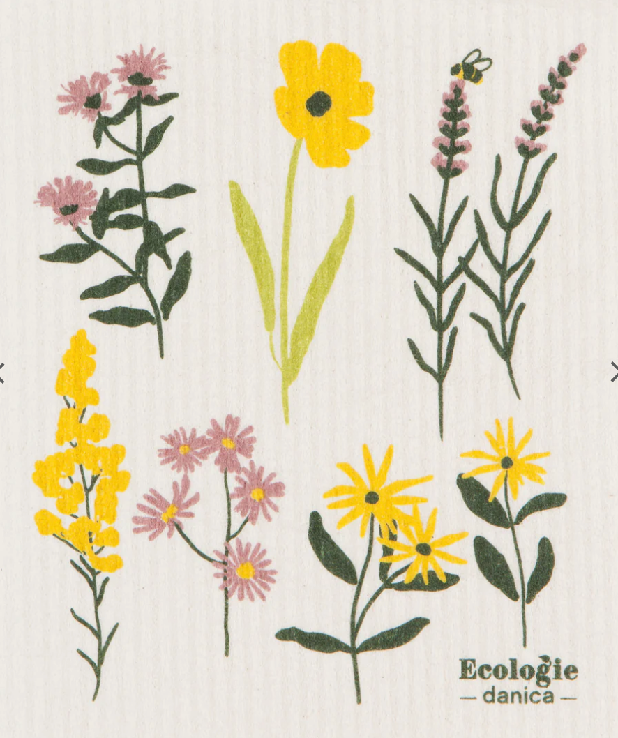 Bees &amp; Blooms Swedish Dishcloth