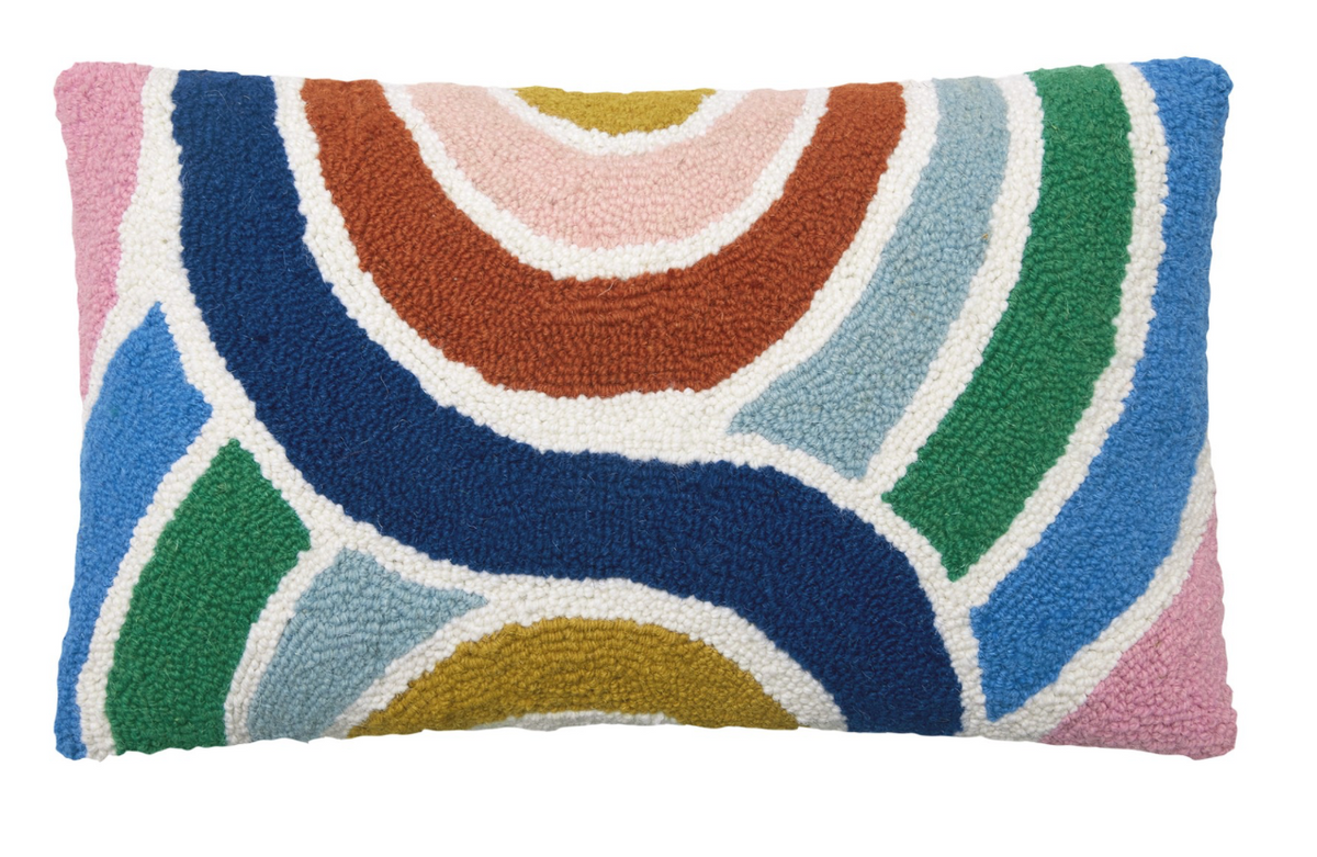 Color Waves Lumbar Pillow