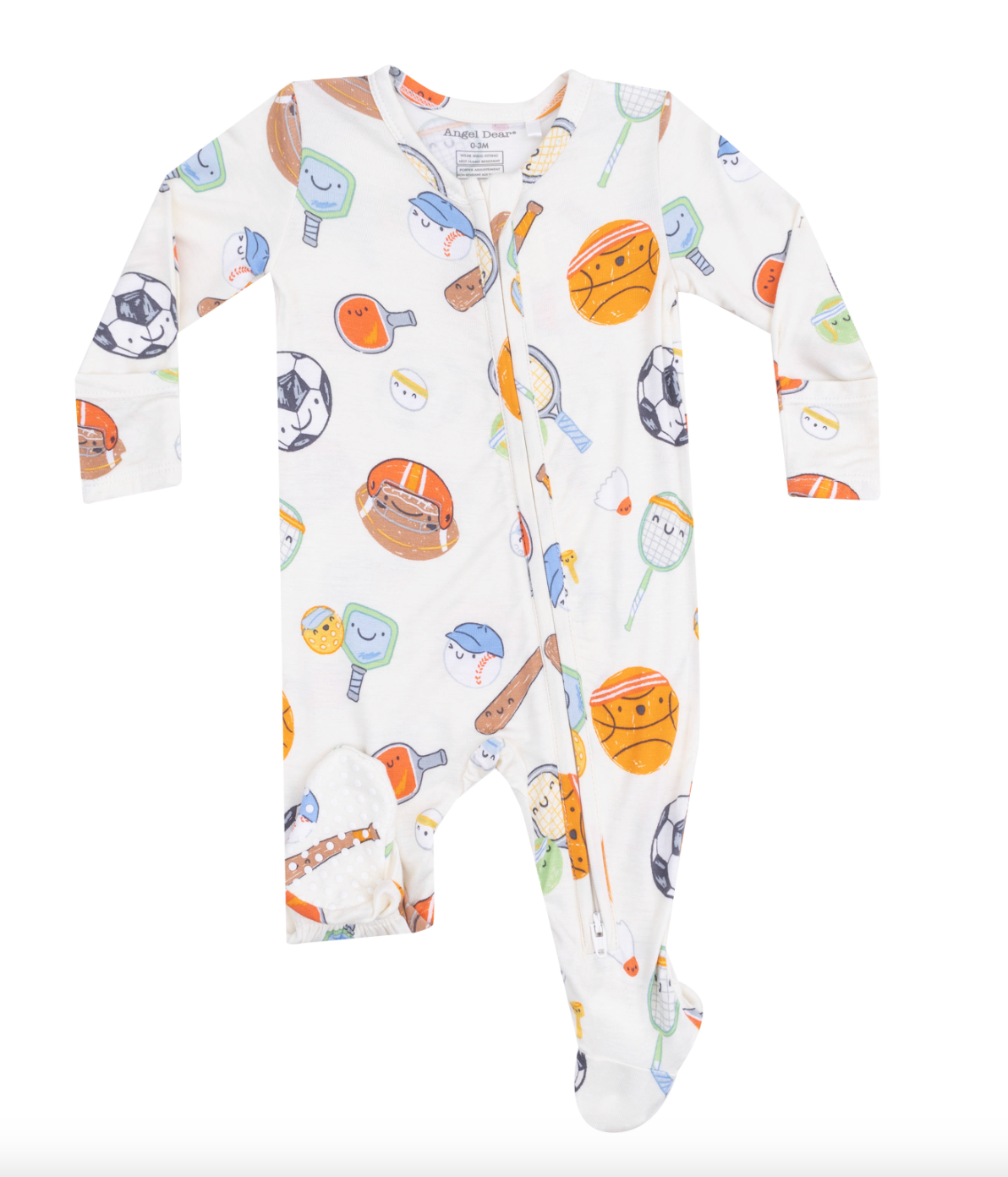 Sports Ball Friends 2 Way Zipper Footie