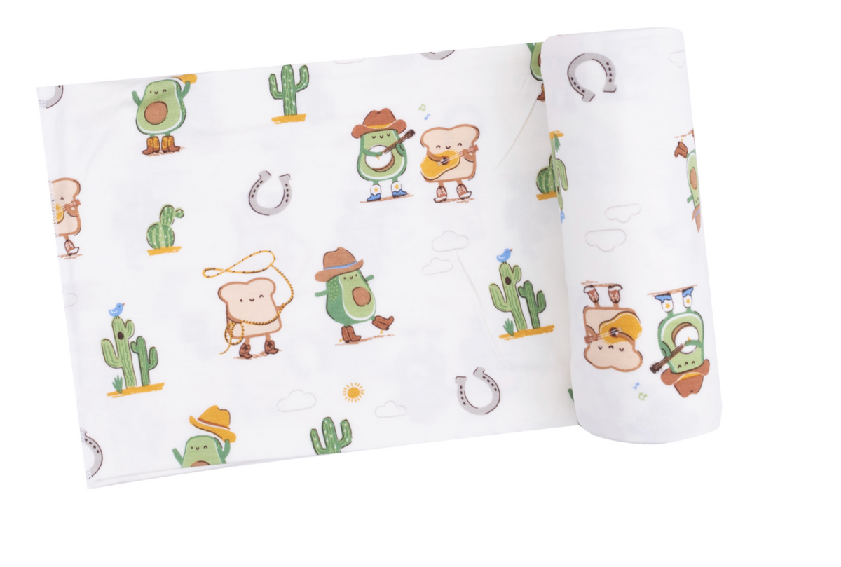 Avocado Toast Western Swaddle Blanket