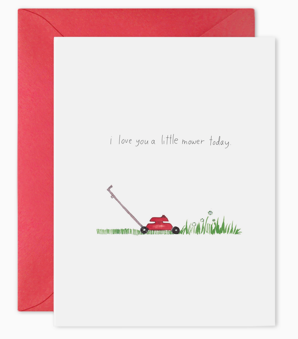 Love You A Little Mower Father's Day Greeting Card