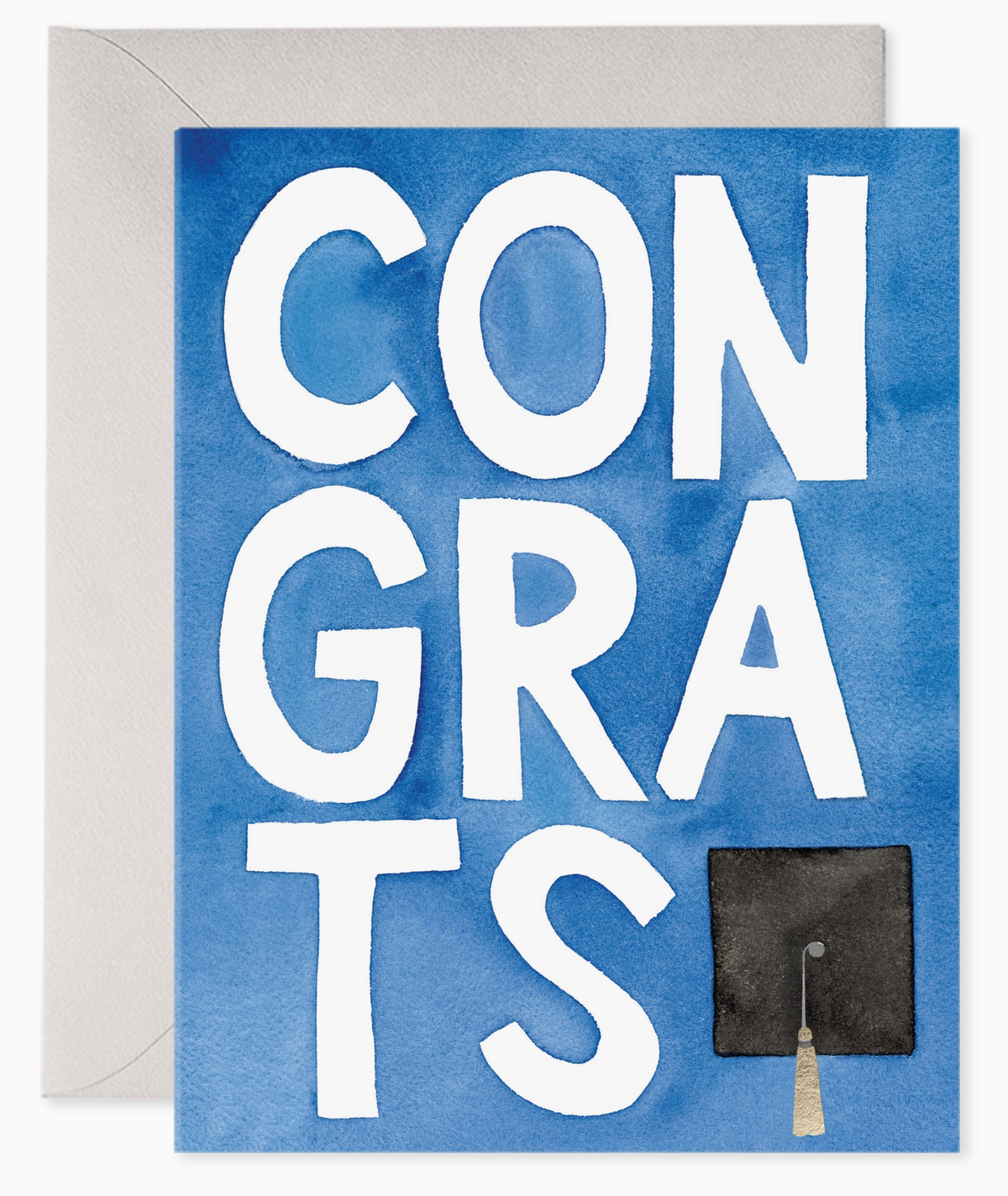 Blue Congrats Grad Greeting Card