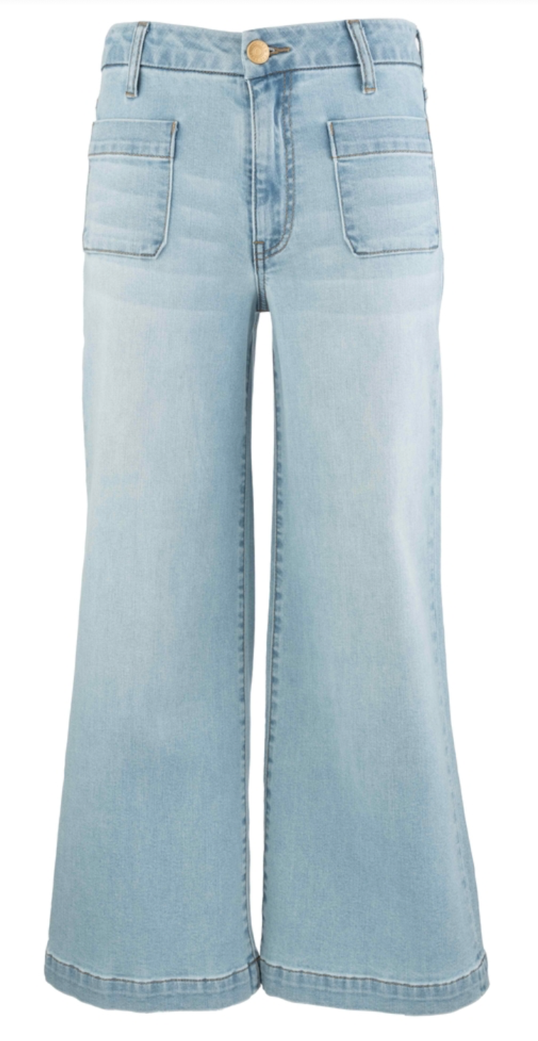 Meg High Rise Wide Leg w/ Patch Pocket