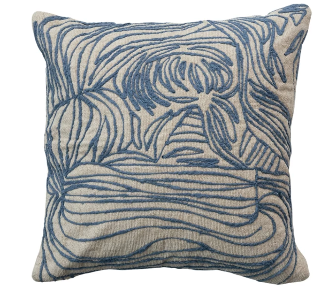 20&quot; Square Cotton Blend Pillow